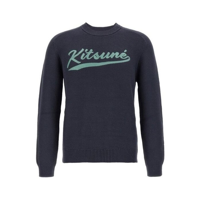 메종키츠네 KITSUNE 바시티 자수 메쉬 점퍼 키츠네 메 OM00808KT1137 0076 - Maison Kitsune