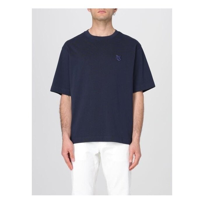 메종키츠네 볼드 폭스 헤드 패치 오버사이즈 티셔 LM00107KJ0119 P492 - Maison Kitsune