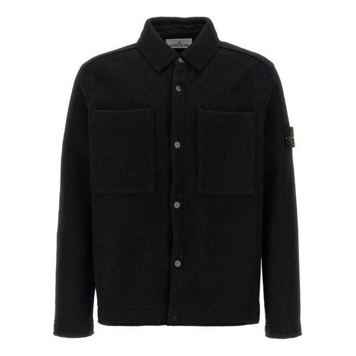 스톤아일랜드 5100058 Felted RWS 울 바텀 업 셔츠 K2S15 5100058 S0IN1 V0029 - Stone Island