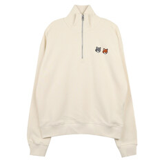 메종키츠네 더블 볼드 폭스 헤드 하프 지퍼 컴포트 스웨트셔츠 OW211CF-KM0321-P702 썸네일 1