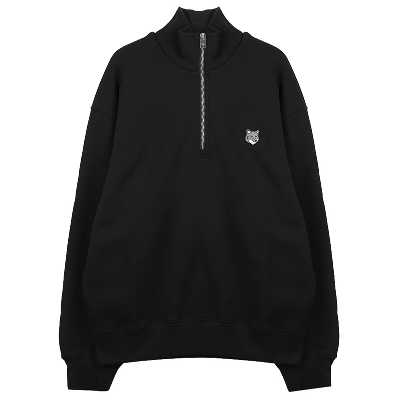 메종키츠네 폭스헤드 하프집 스웨트셔츠 PM00305-KM0341-P199 - Maison Kitsune