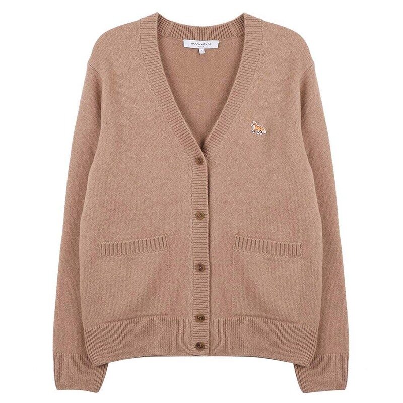 메종키츠네 베이비 폭스 램스울 박시 가디건 PW00501-KT1006-0054 - Maison Kitsune