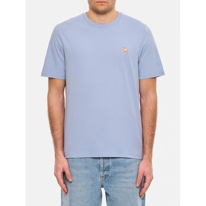 메종키츠네 CHILLAX 폭스 패치 레귤러 티셔츠 칠렉스 LM00110KJ0008 0122 - Maison Kitsune