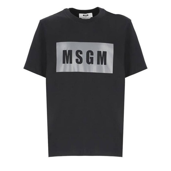 엠에스지엠 박스 로고 반팔 티셔츠 3440MM520 237002 99 - MSGM