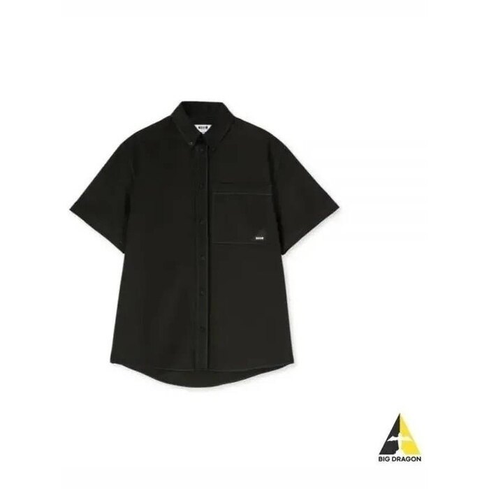 엠에스지엠 테크니컬 개버딘 코튼 셔츠 3540ME07I 237514 99 - MSGM