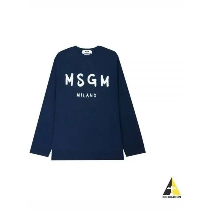 엠에스지엠 브러쉬드 로고 긴팔 티셔츠 3540MM511 237798 89 - MSGM