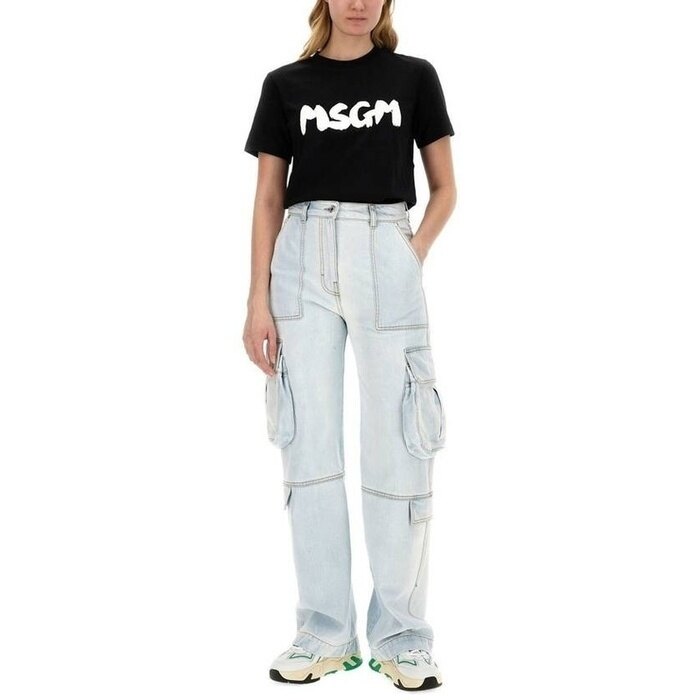 엠에스지엠 클라우드 로고 반팔 티셔츠 3641MDM99 247002 99 - MSGM