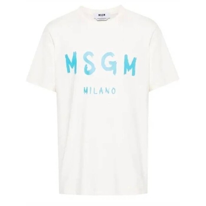 엠에스지엠 브러쉬드 로고 반팔 티셔츠 3640MM510 247002 02 - MSGM