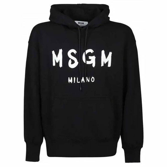 엠에스지엠 브러쉬드 로고 후드 티셔츠 2000MM515 200000 99 - MSGM