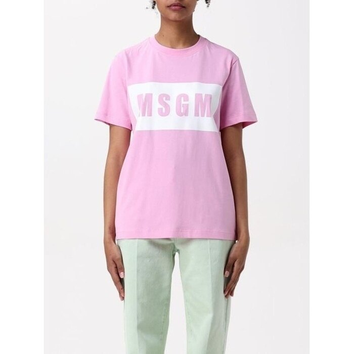 엠에스지엠 박스 로고 반팔 티셔츠 2000MDM520 200002 12 - MSGM