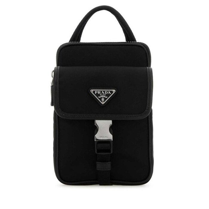 프라다 리나일론 및 사피아노 가죽 스마트폰 케이스 2ZH194 2DMH F0002 - Prada