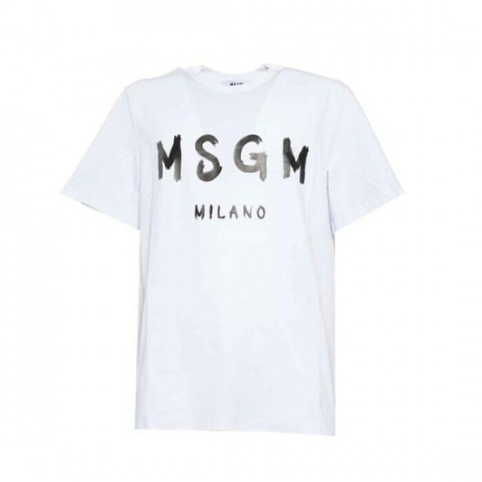 엠에스지엠 브러쉬드 로고 반팔 티셔츠 2000MM510 200002 01 - MSGM