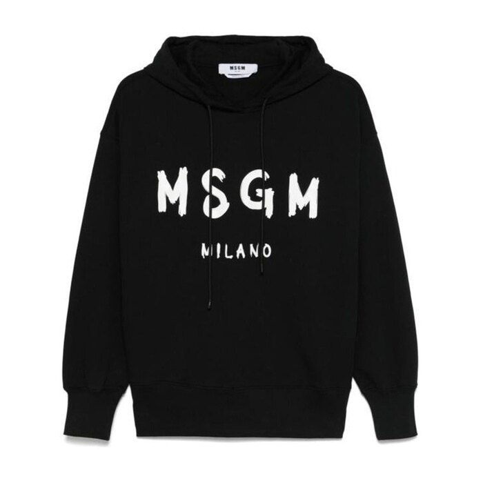 엠에스지엠 브러쉬드 로고 후드 티셔츠 2000MDM515 300001 99 - MSGM
