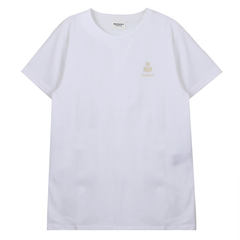 이자벨마랑 여성 ABY 로고 코튼 티셔츠 TS0070FA-A1N98E-20WH - Isabel Marant