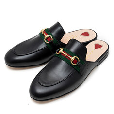 [GUCCI] 구찌 프린스타운 가죽 슬리퍼 629084-CQXM0-1060 썸네일 1