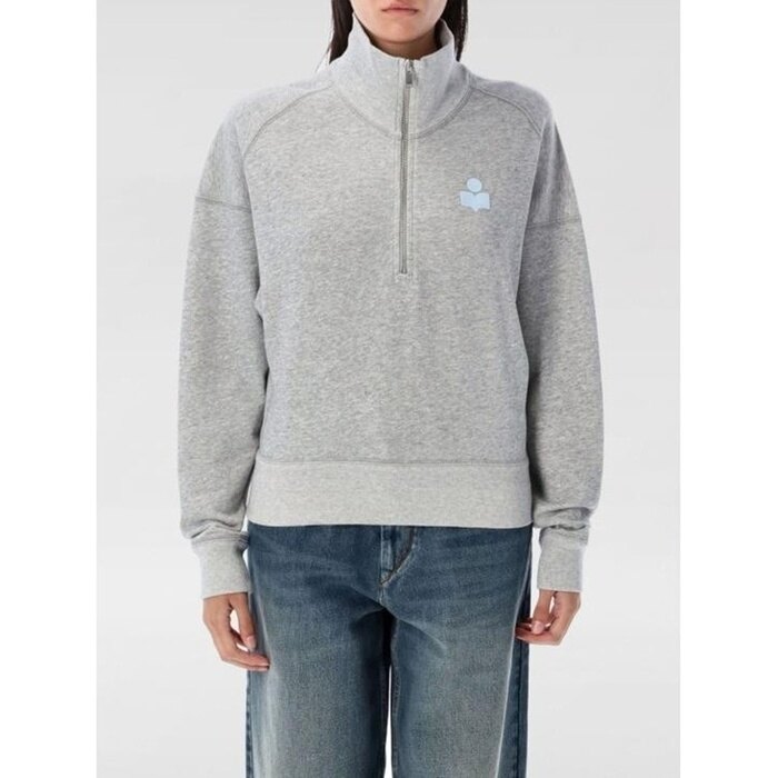 이자벨마랑 ROSS 로스 로고 하프 집업 맨투맨 SW0093FA A1M07E GYIB - Isabel Marant