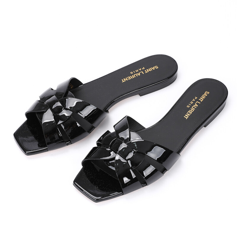 생로랑 트리뷰트 플랫 샌들 571952-B8I00-1000 - Saint Laurent