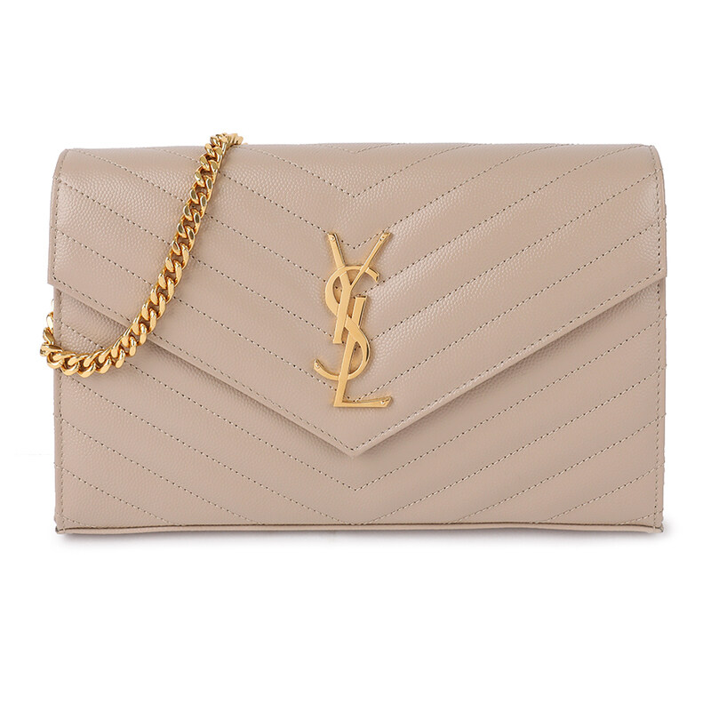 생로랑 그랑 드 뿌드르 클래식 체인 지갑 377828-BOW01-2721 - Saint Laurent