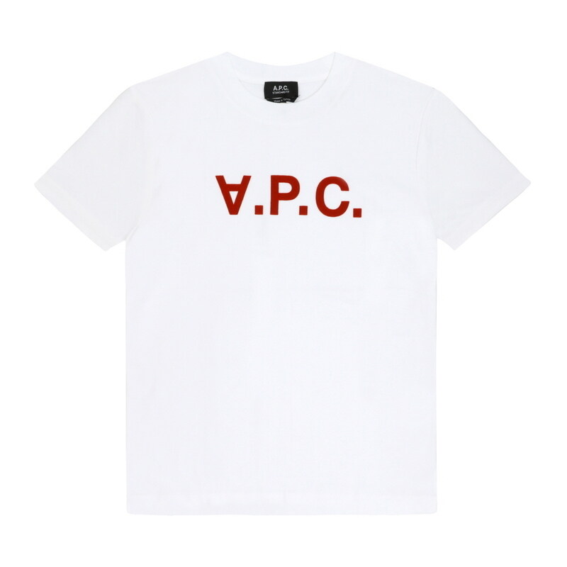 [아페쎄 APC] COHBM M26384 ILM BLANC/TERRACOTTA 공용 반팔티 - A.P.C.