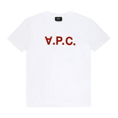 [아페쎄 APC] COHBM M26384 ILM BLANC/TERRACOTTA 공용 반팔티 썸네일 1