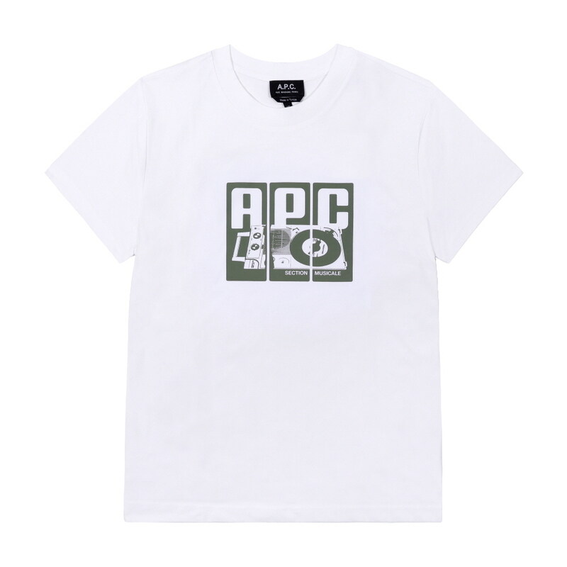 [아페쎄 APC] COBQX M26485 AAB WHITE 공용 반팔티 - A.P.C.