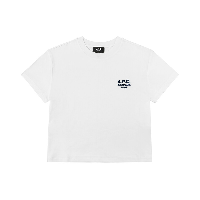 [아페쎄 APC] COHBM F26389 TAE BLANC/DARK NAVY 여성 반팔티 - A.P.C.