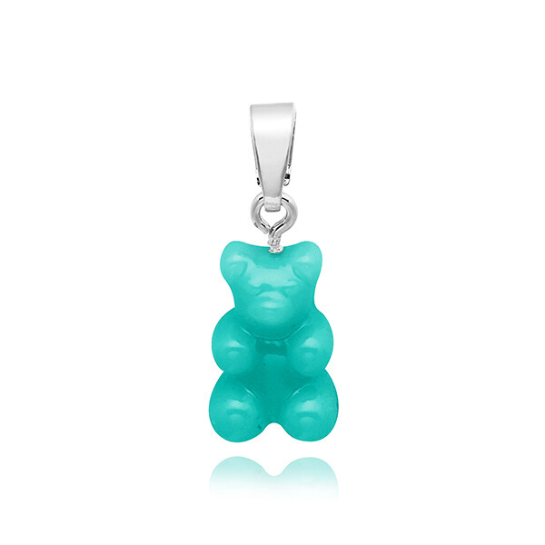 [크리스탈헤이즈 CRYSTAL HAZE] NOSTALGIA BEAR-MYKONOS BLUE-CLASSIC CONNECTOR SILVER 여성 참 - Crystal Haze