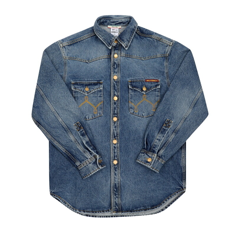 [와일드동키 WILD DONKEY] DS-ALFREDO WASHED BLUE 공용 셔츠 - Wild Donkey