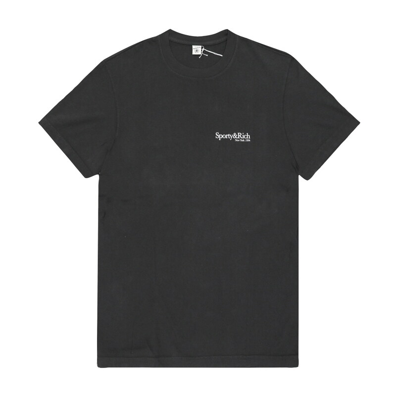 [스포티앤리치 SPORTY&RICH] TO043622016BA02 FADED BLACK 공용 반팔티 - Sporty & Rich