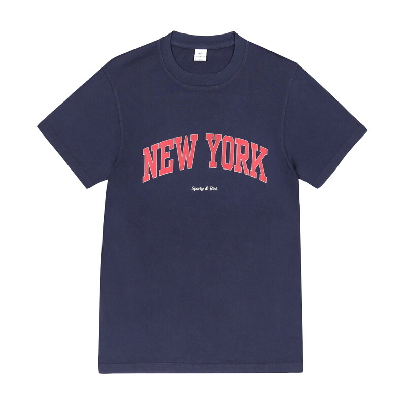 [스포티앤리치 SPORTY&RICH] TO043606304BL106 DARK NAVY 공용 반팔티 - Sporty & Rich