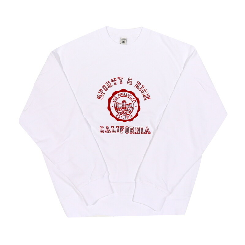 [스포티앤리치 SPORTY&RICH] ST071606508WH01 WHITE 공용 맨투맨 - Sporty & Rich