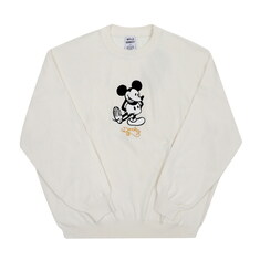 [와일드동키 WILD DONKEY] M-MICKEY ECRU 공용 맨투맨 썸네일 1