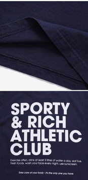 [스포티앤리치 SPORTY&RICH] TS974NA 공용 반팔티 썸네일 2