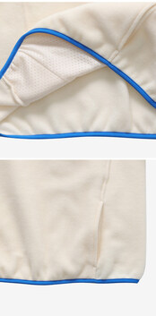 [스포티앤리치 SPORTY&RICH] QZ741CR CREAM/OCEAN 공용 맨투맨 썸네일 2