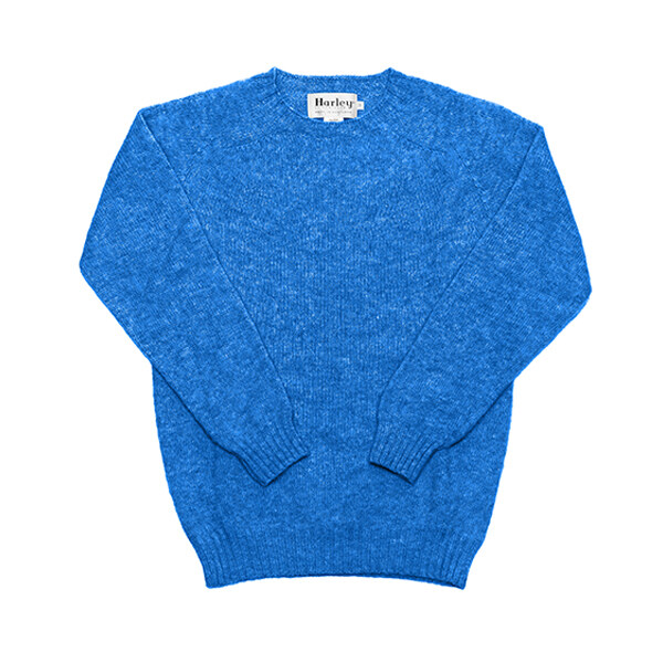 [할리오브스코틀랜드 HARLEY OF SCOTLAND] M3834 7 SHAGGY BLUE TOON 남성 니트 - Harley of Scotland