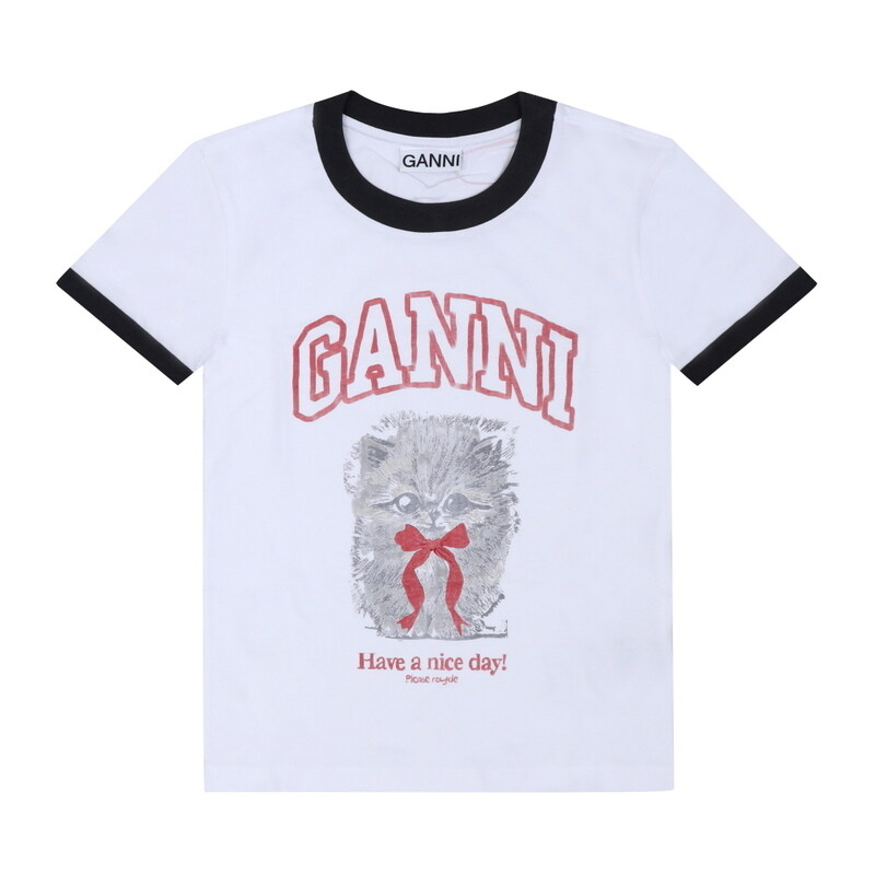 [가니 GANNI] A1050030 151 여성 반팔티 - Ganni