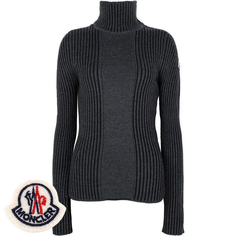 몽클레르 버진 울 그레이 여성 터틀넥 스웨터 9F00004 M1131 991 - Moncler