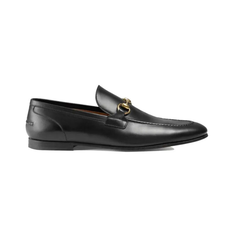 26SS 구찌 조던 레더 블랙 남성 로퍼 406994 BLM00 1000 - Gucci