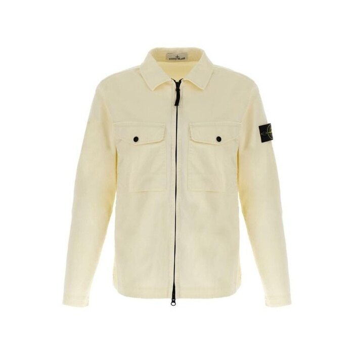 스톤아일랜드 1200128 스트레치 코튼 새틴 오버셔츠 K1S15 S0012 V0093 - Stone Island