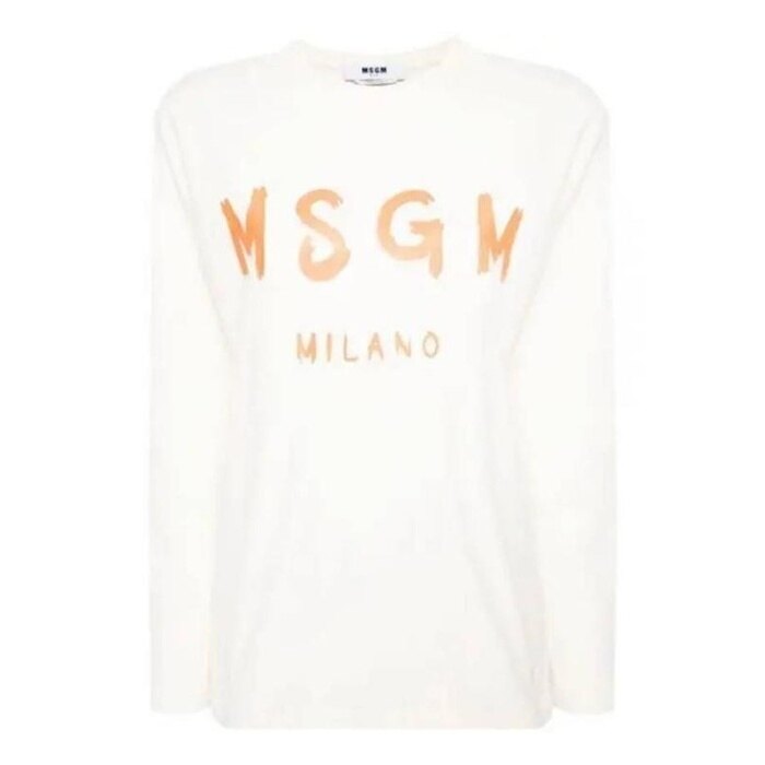 엠에스지엠 브러쉬드 로고 긴팔 티셔츠 3641MDM511 247002 02 - MSGM