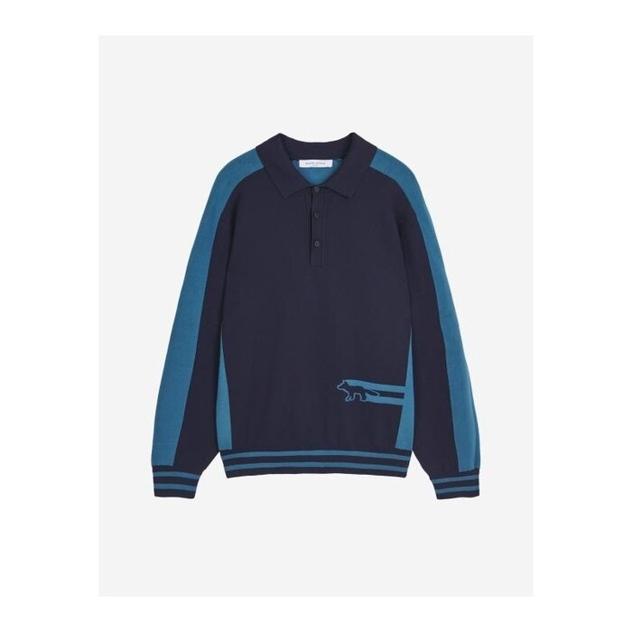 메종키츠네 플래시 폭스 폴로 점퍼 NM00203KM0327 P446 - Maison Kitsune
