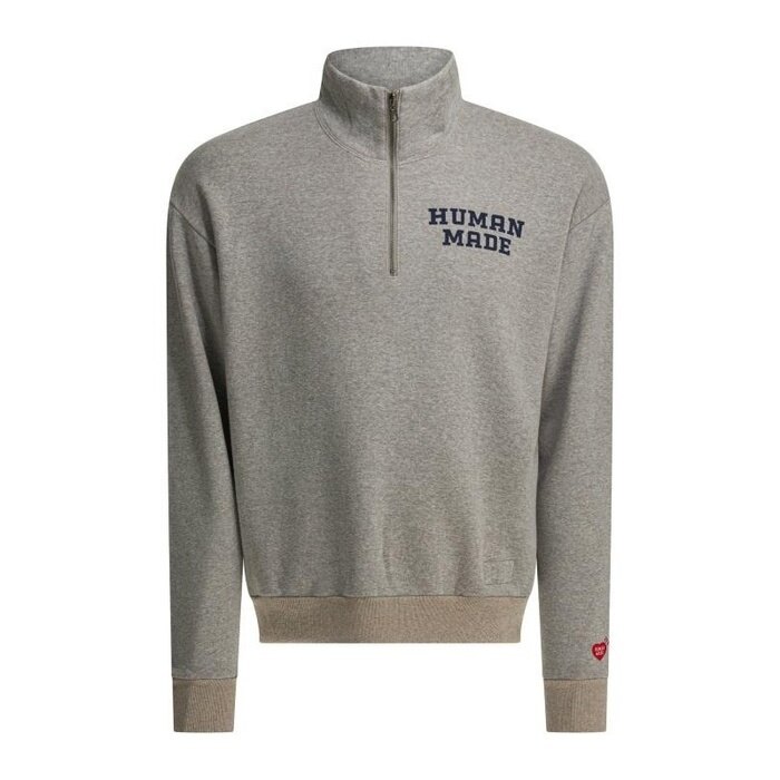 라프리마 휴먼메이드 하프지퍼 스웨트셔츠 하프 집 스웻셔츠 HM30CS010 GRAY - Human Made