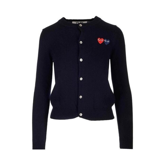 꼼데가르송 더블 하트 와펜 가디건 AX N057 051 2 - Comme des Garcons