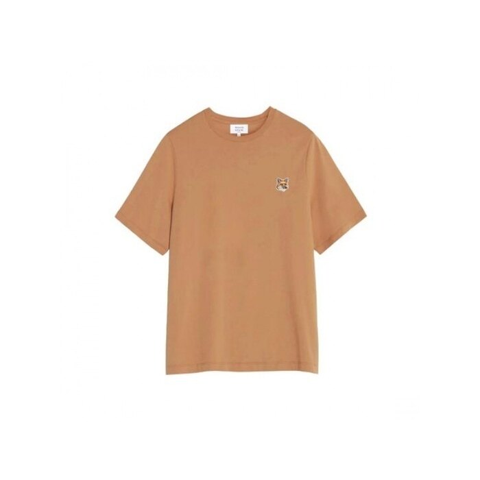 메종키츠네 폭스 헤드 패치 레귤러 티셔츠 셔츠 폭 LW00105KJ0008 0131 - Maison Kitsune