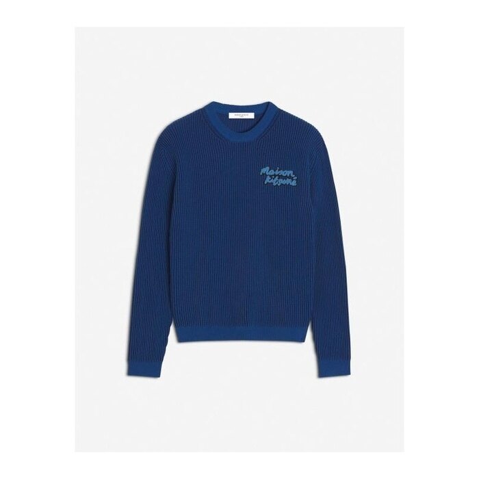 메종키츠네 MAISON KITSUNE HANDWRITING 리브 컴포트 점퍼 OM00805KT1126 0075 - Maison Kitsune