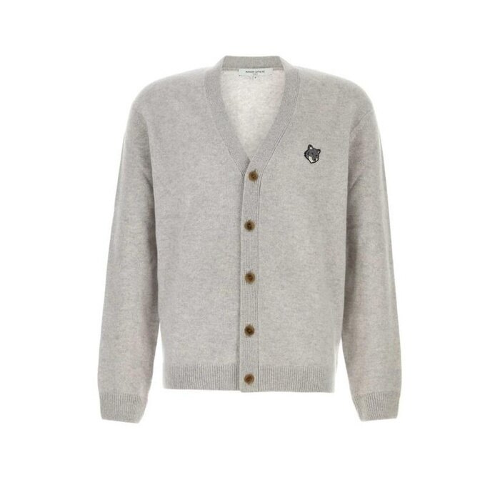 메종키츠네 폭스 헤드 LAMBSWOOL 컴포트 가디건 메리 PM00502KT1006 H120 - Maison Kitsune