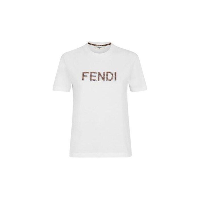 라프리마 펜디 코튼 티셔츠 FS725 4AS8G F0ZNM - Fendi