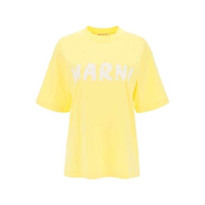 마르니 로고 코튼 티셔츠 THJET49EPHU SCS11 L1Y20 - Marni