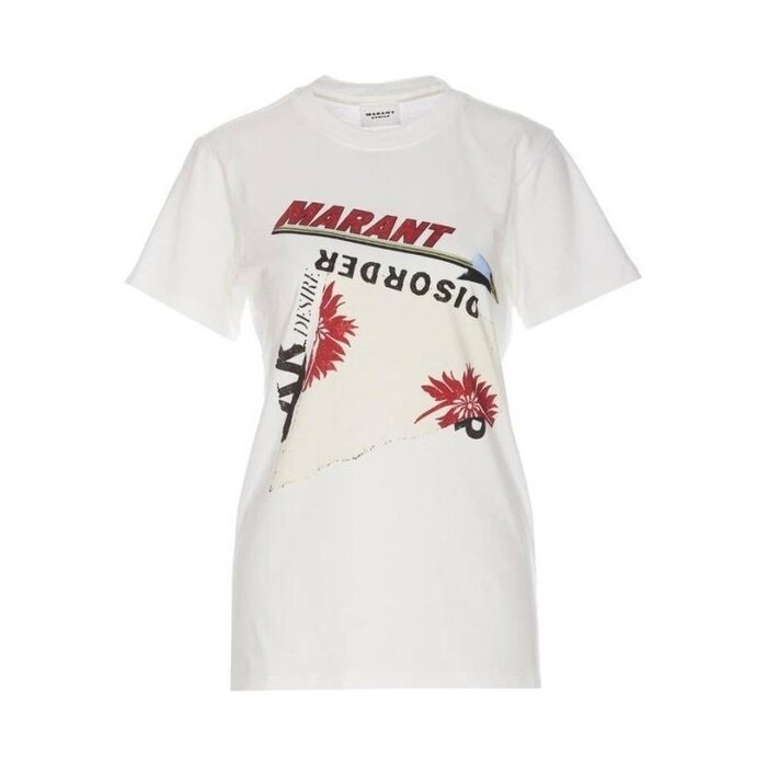 이자벨마랑 ZOELINE 조엘린 로고 티셔츠 TS0147FA B3N06E 20WH - Isabel Marant