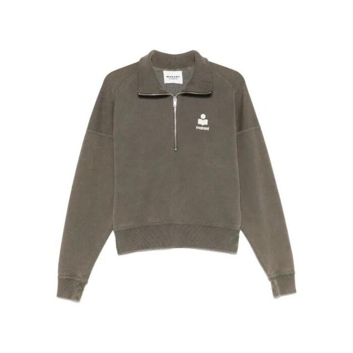 이자벨마랑 ROSS 로스 로고 하프 집업 맨투맨 SW0093FA C3M07E DBEC - Isabel Marant